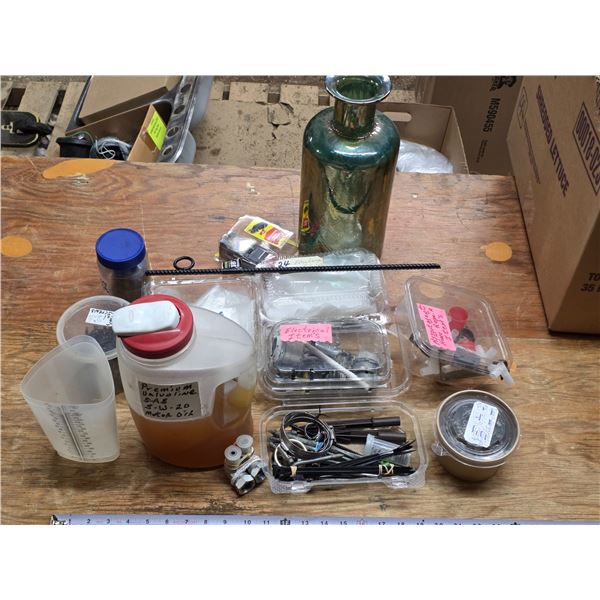 Lot of misc hardware and vase