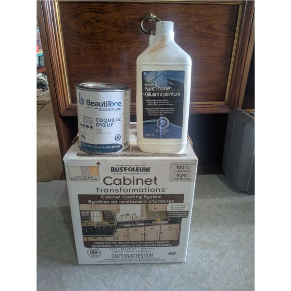 Rust-Oleum Cabinet Coating System, Paint Thinner, Tinted Paint