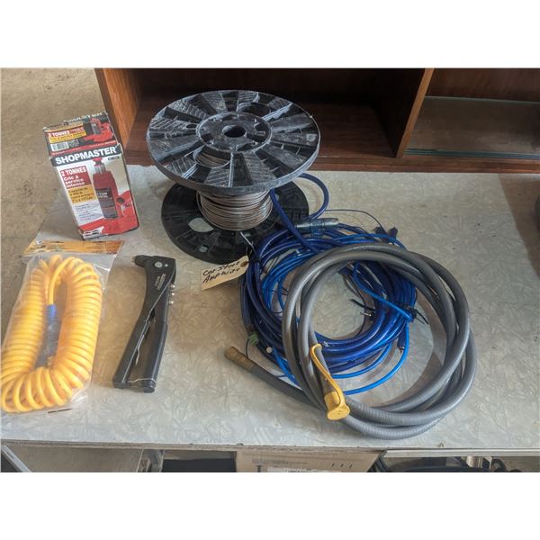 Shop Supply Lot – Like New Bottle Jack, New Airline, Hand Riveter, Wiring, Tubing