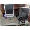 Image 1 : Misc. Home Décor etc. Lot – (2) New Floating Shelves, Mini Chalkboard, Surge Protector, etc