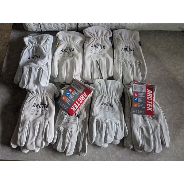 (8) Pairs NEW/Like New Lined Leather Gloves