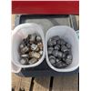 Image 2 : Wheeled Shop Stool, (48) Chrome Ford Truck Lug Nuts