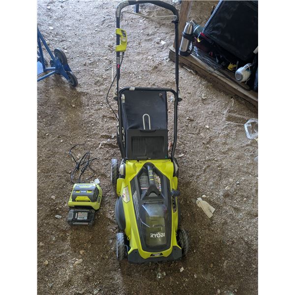 Ryobi 40V Rechargeable Mower w/ Charger & (2) Batteries