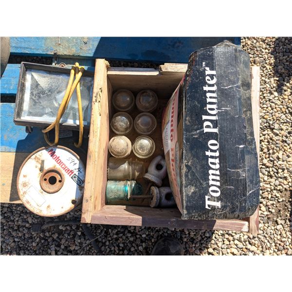 Mixed Lot – Vintage Insulators, Work Light, etc