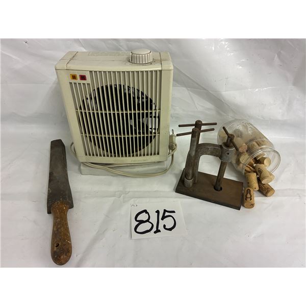 Electric Heater, Bearing Tool, Sharpening Stone, Corks