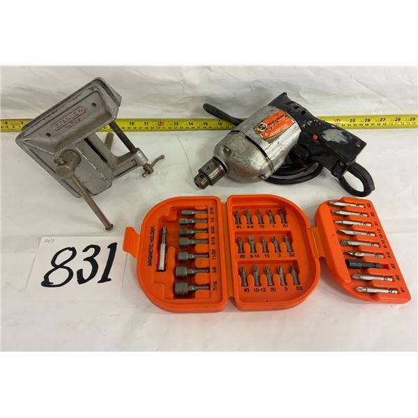 Black & Decker Drill, Vise, Bit Driver