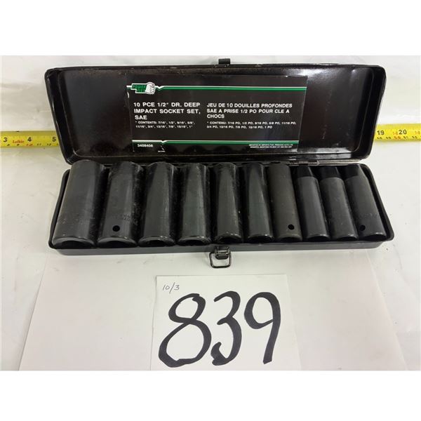 10pc ½” Deep Impact Socket Set