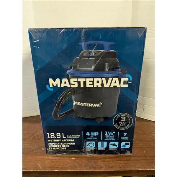 NEW in Box 18.9L "Mastervac" Wet/Dry Shop Vacuum