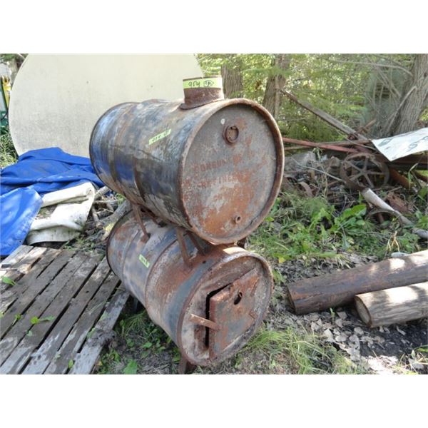 Double Barrel Wood Burner (Good Condition)