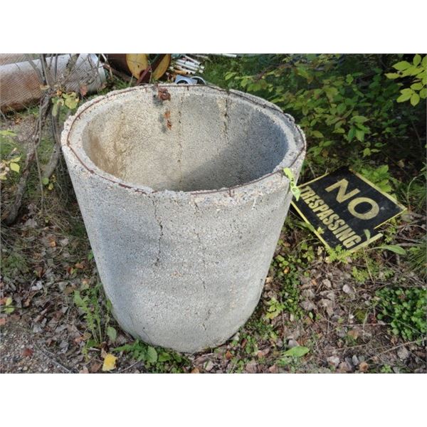36” Cement Manhole Extension (Broken on Edge)