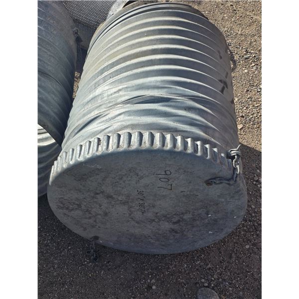 Metal Manhole Extension, 30” x 36” Tall, Cap