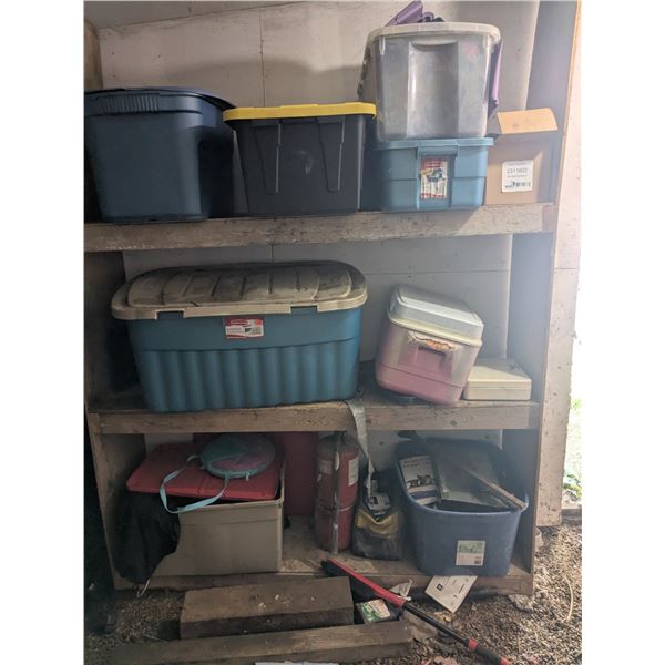 *OFFSITE* (8) Bins of Misc. Items plus Loose Items on Shelf