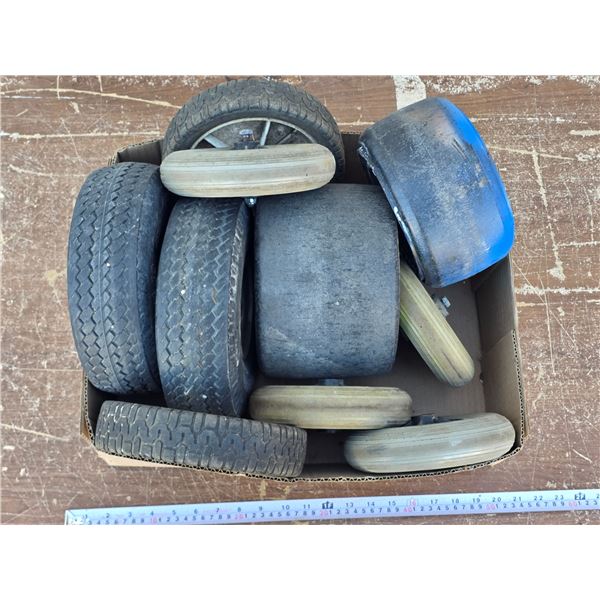 Various tires and wheels