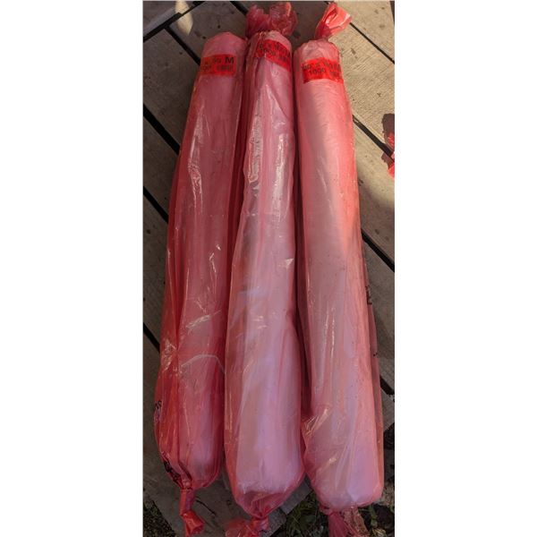 (3) NEW Rolls of Medium Poly, Assorted Sizes