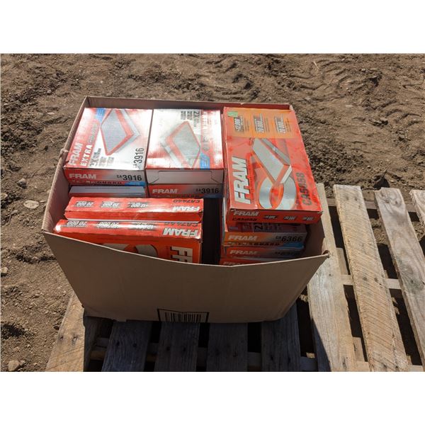 Box of NEW Assorted Automotive Air Filters