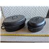Image 1 : (2) Roaster Pans – Medium & Large Oval