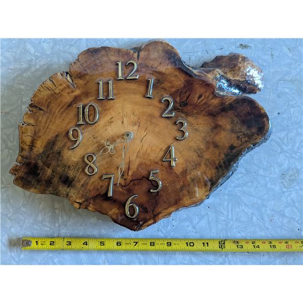 1984 Live Edge Wood Clock