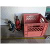 Image 1 : (2) Bottle Jacks, Milk Crate