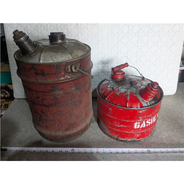 (2) Vintage Gas Pails – Very Good Condition