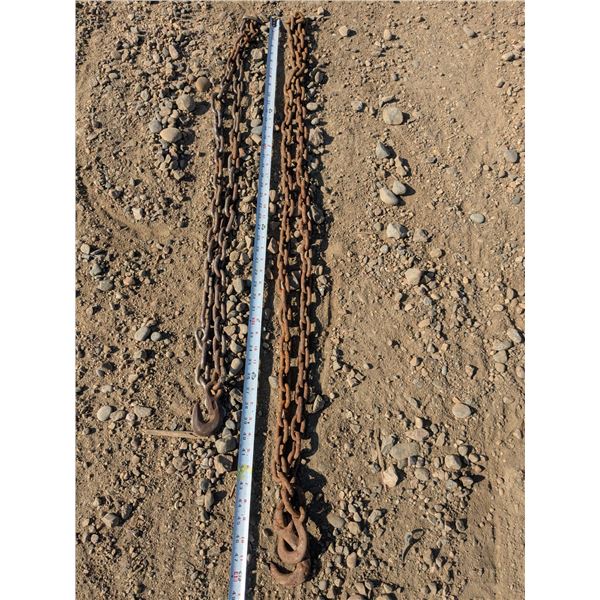 (2) 5/16” Logging Chains ~ 6’ & 8’ Long