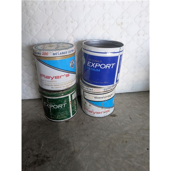 (4) Vintage Tobacco Tins