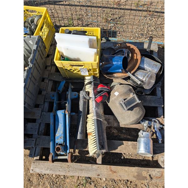 Mixed Pallet Lot – Welding Mask, Shop Supplies, Camping Cookware, etc.