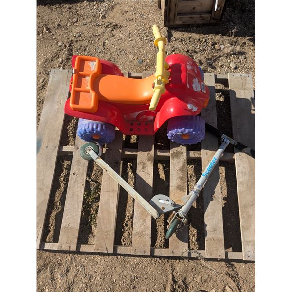 Power Wheels Mini Quad, Folding Scooter