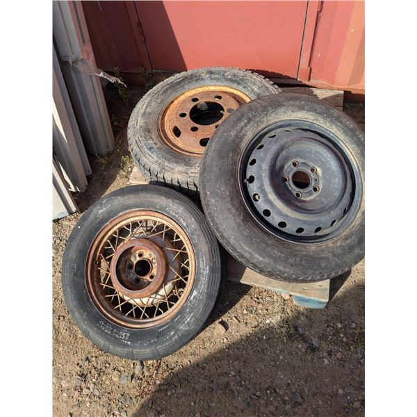(3) Assorted Tires on Rims