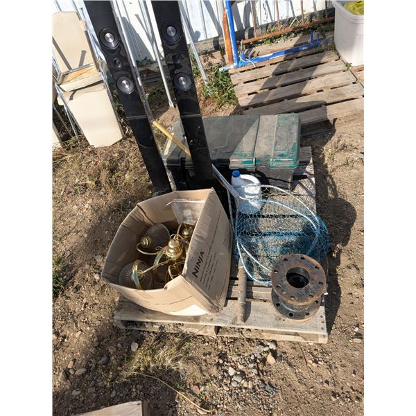 Mixed Pallet Lot, Chandelier, Tower Speakers, China, etc.