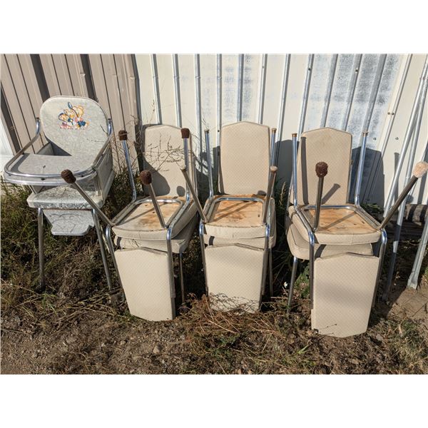 (6) Dining Room Chairs, Vintage Highchair