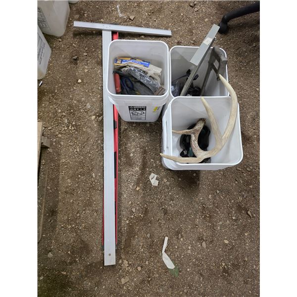 Buckets of misc tools and level