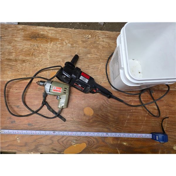 Sears angle grinder and b and d drill