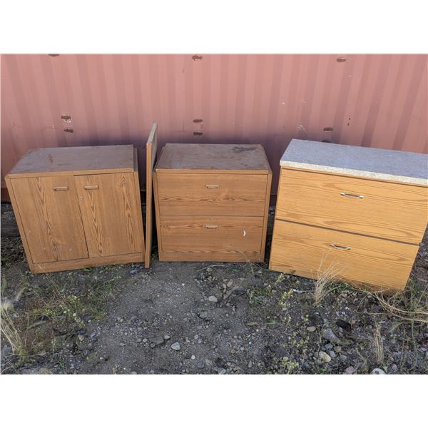 3-Piece Modular Desk w/ Deep Kitchen Drawers - 35.5"x 20"x 32.5"h