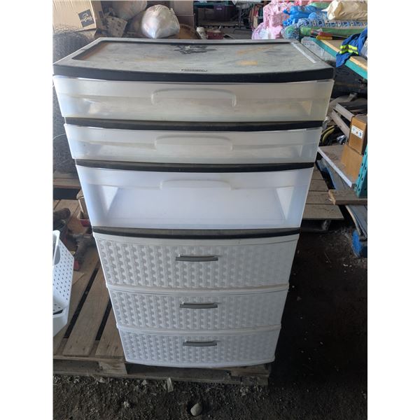 (2) Sterlite Plastic Drawer Sets