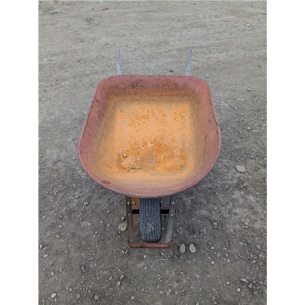 Steel Wheelbarrow, Wooden Handles