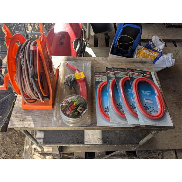 Mixed Lot – Pump for Gas Cans, 4” SOS Strap, Extension Cord Reel, etc.