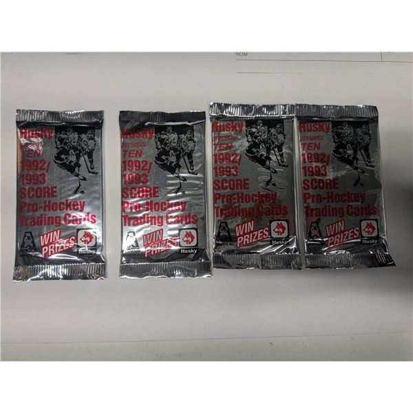 (4) Packs Unopened 1992/1993 Score Hockey Trading Cards