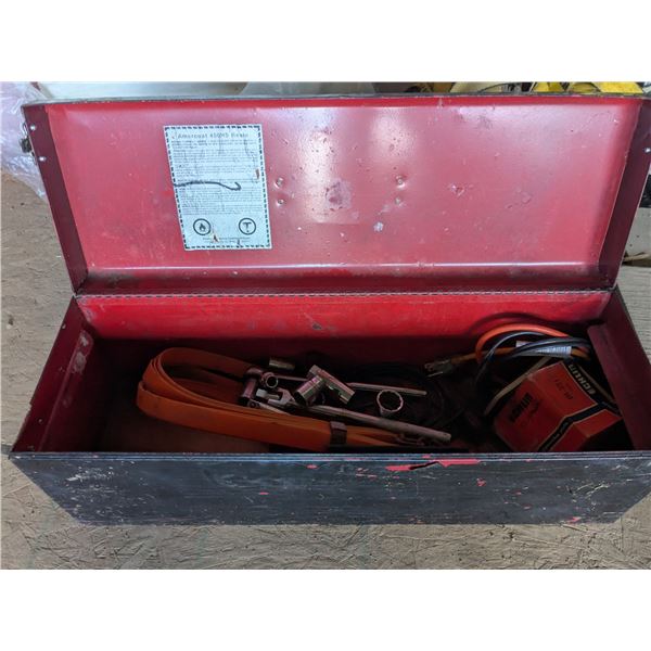 Vintage 26" Metal Toolbox w/ Assorted Tools