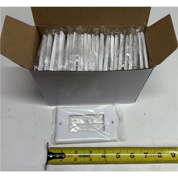 (25) White Plastic Wall Switch Plate. (All New)