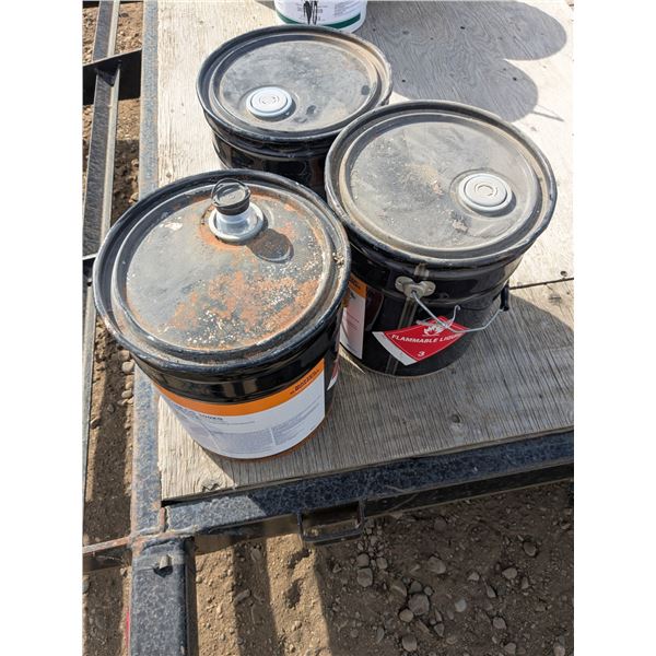 (3) Partially Full Pails of Master Kure Sealant
