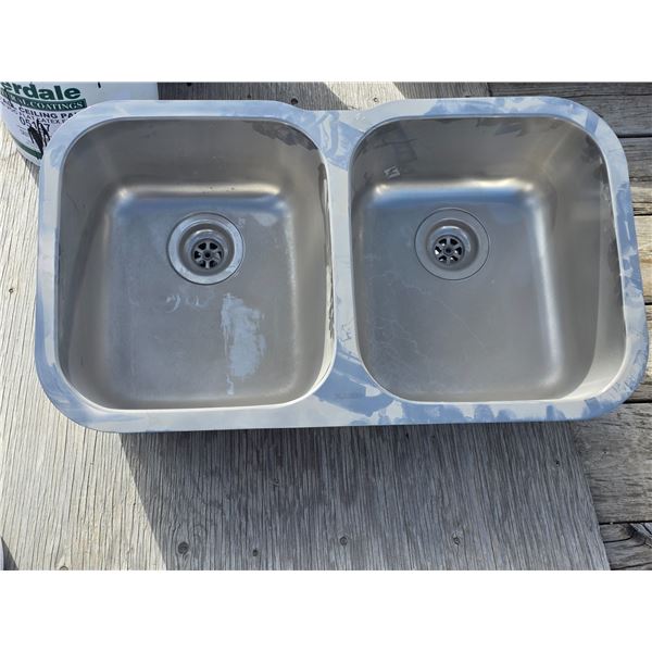 Stainless steel duel sink- 31" by 17.5"