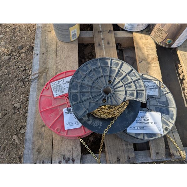 (3) Rolls Brass Chain