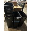Image 2 : 6-Black Slim Line Waste Can 6 x the Money