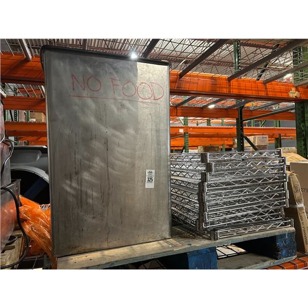 SS Slime Line Waste Can W/10 Metro Wire 5' Shelves