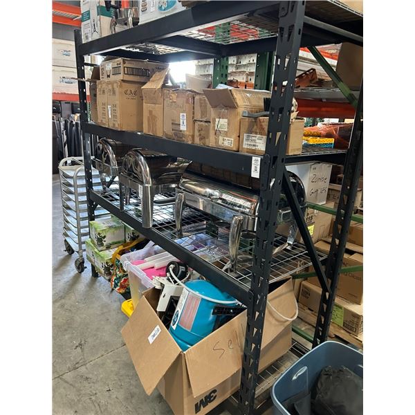 Black HD  4 Shelf Stoage Rack w/Waterfall Decking