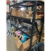 Image 1 : Black HD  4 Shelf Stoage Rack w/Waterfall Decking