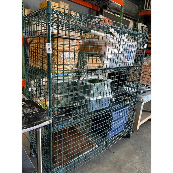 Metro Green Coated Security Cage Cart