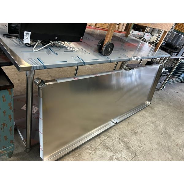 New SS  8' Table w/Undershelf