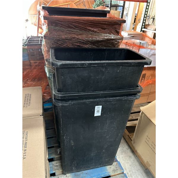 13-Slim Line Waste Cans - 13 X $