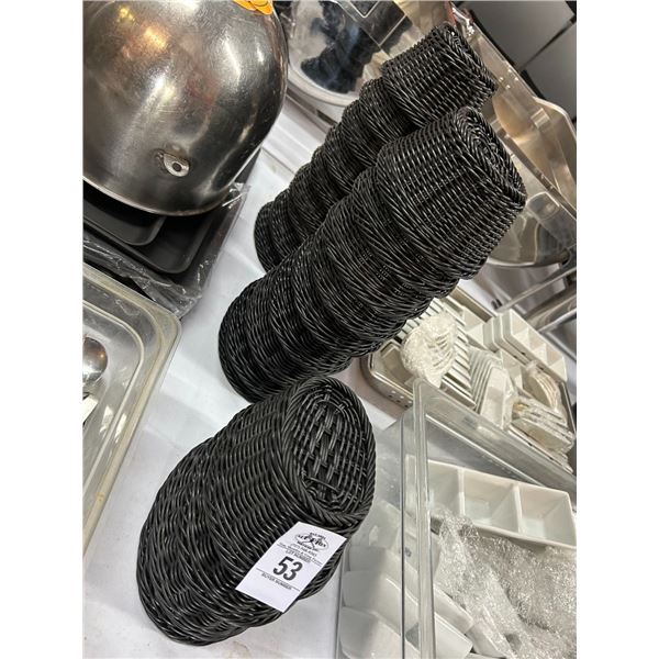 Black Woven Small Baskets - 22